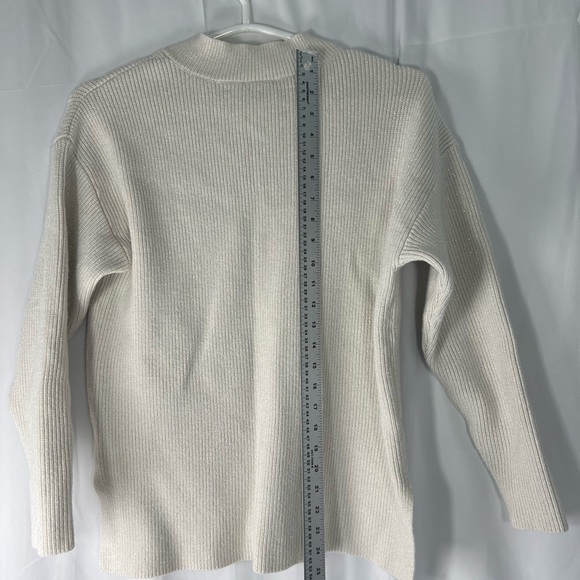 Hilary Radley Cream V-Neck Sweater - Picture 6 of 8